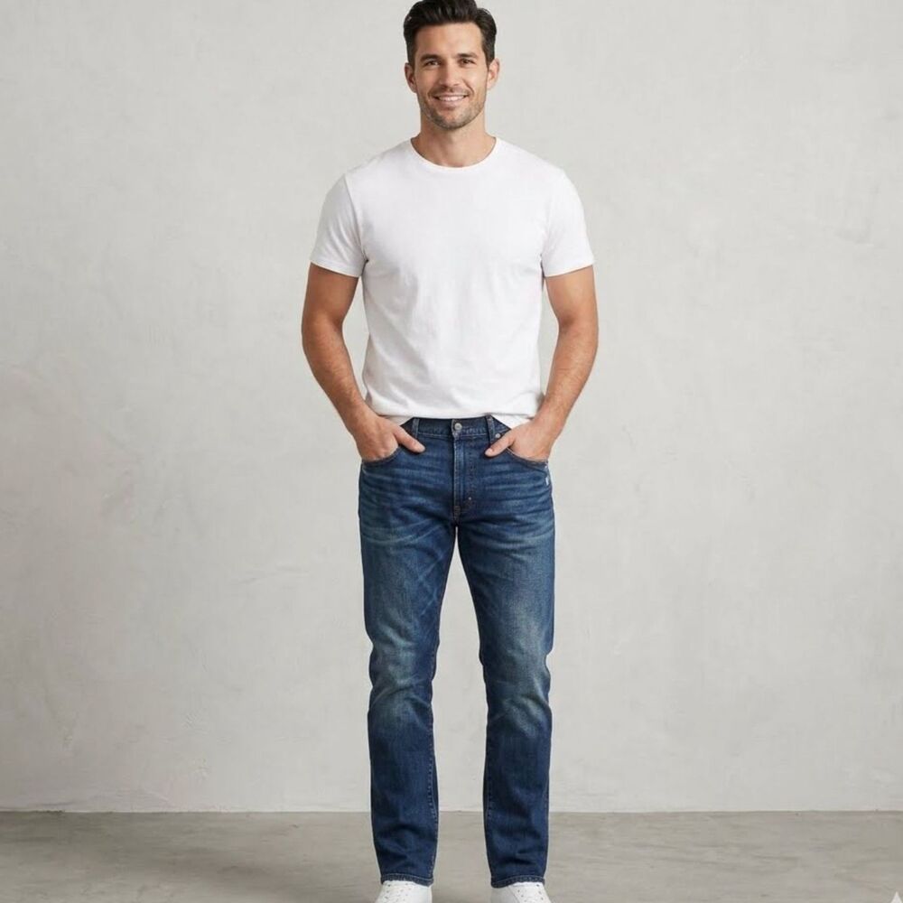 Polo Ralph Lauren | Varick Slim Straight Denim Jeans Classic Faded Wash 40x32
